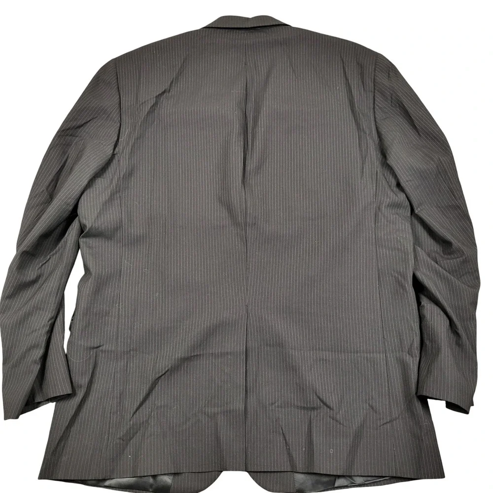 JOS A BANK Mens 46L Charcoal Pinstripe Wool Suit Jacket Blazer